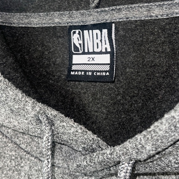NBA Basketball Gray Mens Hoodie Size 2XL - Fall Winter Sports Clothing - Picture 6 of 8